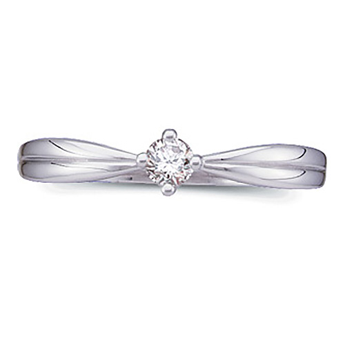 14k White Gold 1/10 ct tw Promise Ring