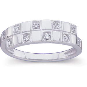 1/10 CT TW Diamond 14kt White Gold Ring