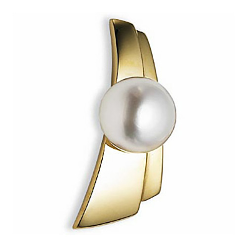 Yellow Gold South Sea Cultured Pearl Brooch