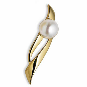 Yellow Gold South Sea Cultured Pearl Brooch