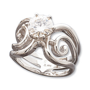 1.5 CT Moissanite Portico Ring - 14kt White Gold