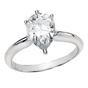 2.24 CT Moissanite Pear Solitaire Ring