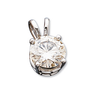 14kt White Gold 1 ct Moissanite Necklace