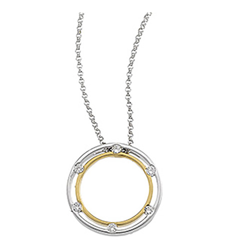 1/5 CT Diamond Circle Necklace