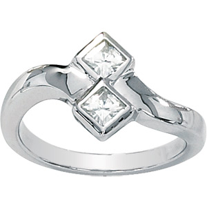 3/8 CT TW Moissanite Ring - Clearance