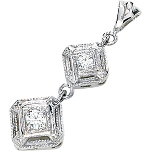 1/6 CT TW Moissanite Pendant - Clearance