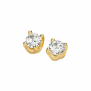 14kt Yellow Gold 1/2 CT TW Moissanite Solstice Earrings