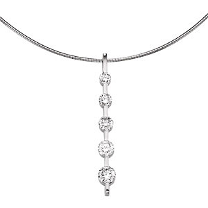 1 CT TW Journey Diamond Pendant - Clearance