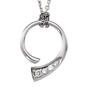 1/4 CT TW Journey Diamond Pendant - Clearance
