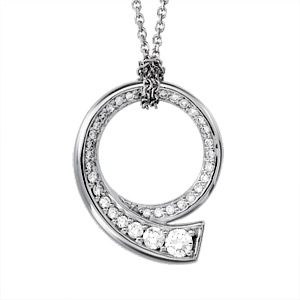 1/3 CT TW Journey Diamond Pendant - Clearance