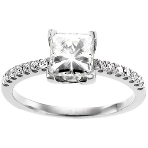 14kt White Gold 1 1/2 CT TW Moissanite Grace Ring