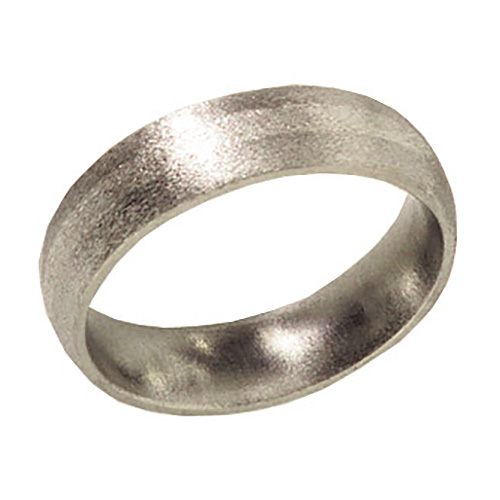6mm Titanium Band Stone Finish with Platinum Inlay