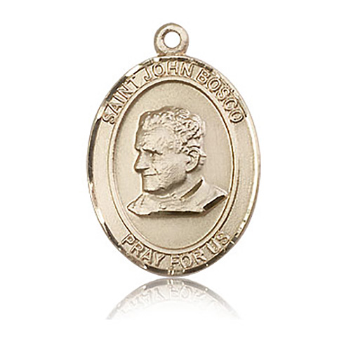 14kt Yellow Gold 1in St John Bosco Medal
