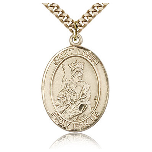 Gold Filled 1in St Louis Medal & 24in Chain