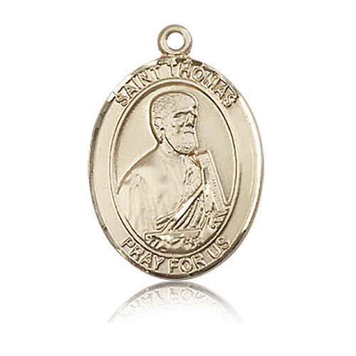 14kt Yellow Gold 1in St Thomas the Apostle Medal