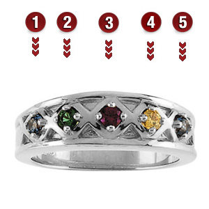 Family Crown Sterling Silver Mother's Ring