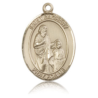 14kt Yellow Gold 1in St Zachary Medal