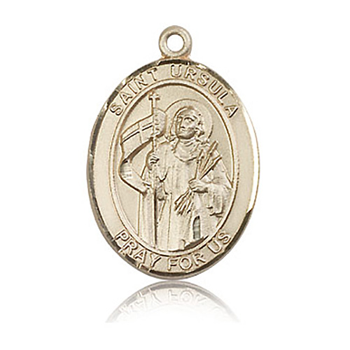 14kt Yellow Gold 1in St Ursula Medal