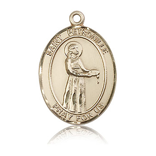 14kt Yellow Gold 1in St Petronille Medal