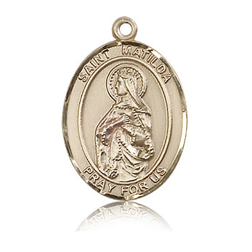 14kt Yellow Gold 1in St Matilda Medal