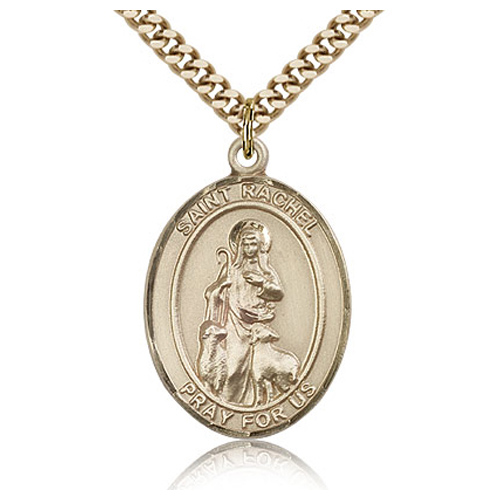 Gold Filled 1in St Rachel Medal & 24in Chain