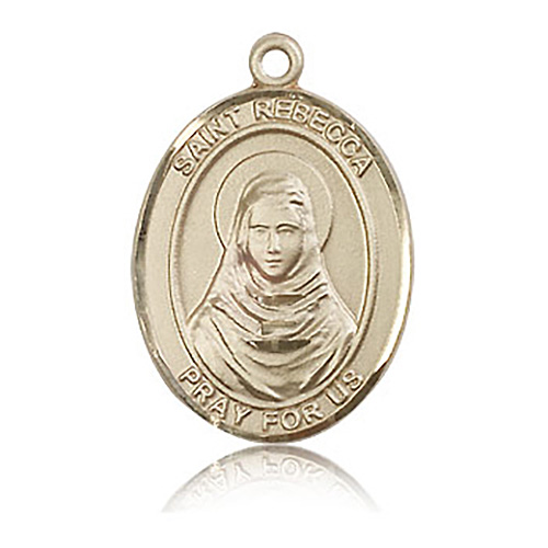 14kt Yellow Gold 1in St Rebecca Medal