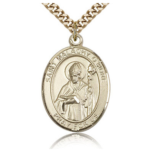 Gold Filled 1in St Malachy O'More Medal & 24in Chain