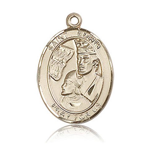 14kt Yellow Gold 1in St Edwin Medal