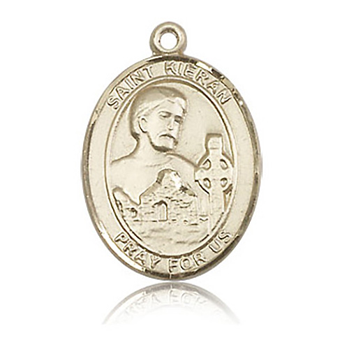14kt Yellow Gold 1in St Kieran Medal