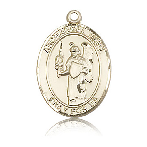 14kt Yellow Gold 1in St Uriel Medal