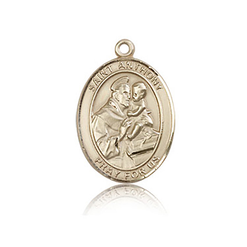 14kt Yellow Gold 3/4in St Anthony Medal