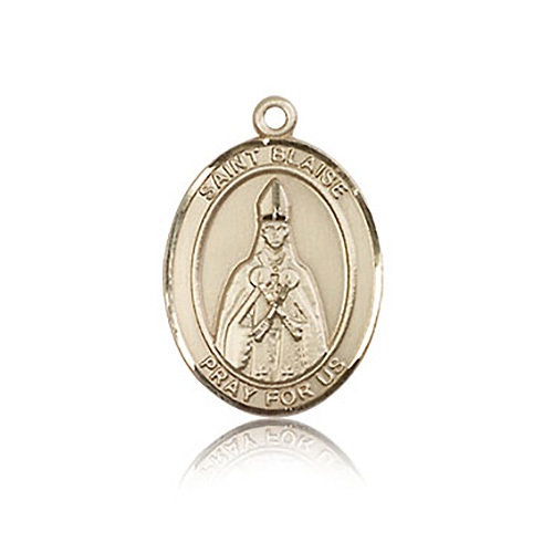 14kt Yellow Gold 3/4in St Blaise Medal