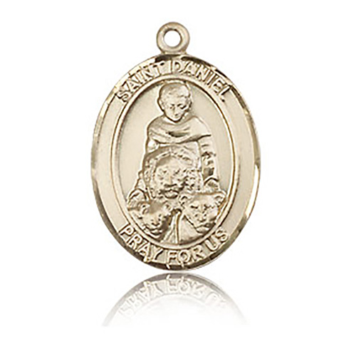 14kt Yellow Gold 3/4in St Daniel Medal