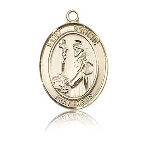 14kt Yellow Gold 3/4in St Dominic Medal