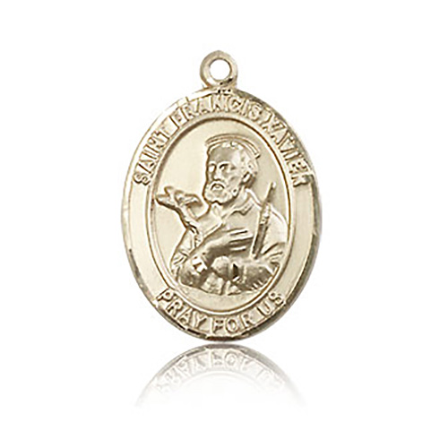 14kt Yellow Gold 3/4in St Francis Xavier Medal