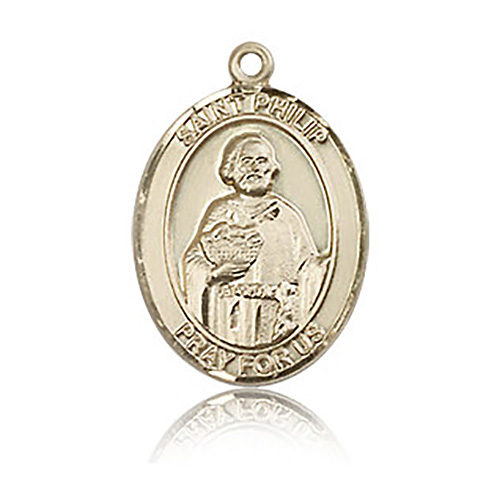 14kt Yellow Gold 3/4in St Philip the Apostle Medal