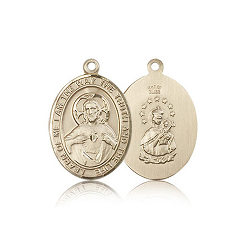 14kt Yellow Gold 3/4in Scapular Medal
