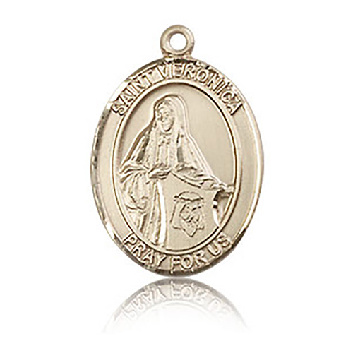 14kt Yellow Gold 3/4in St Veronica Medal