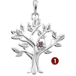 Family Branches Sterling Silver Mother's Pendant