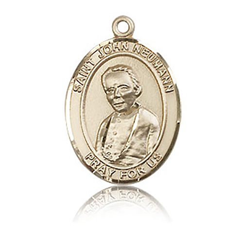 14kt Yellow Gold 3/4in St John Neumann Medal