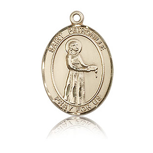 14kt Yellow Gold 3/4in St Petronille Medal