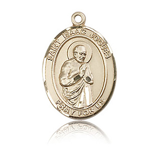 14kt Yellow Gold 3/4in St Isaac Medal
