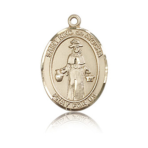 14kt Yellow Gold 3/4in St Nino de Atocha Medal