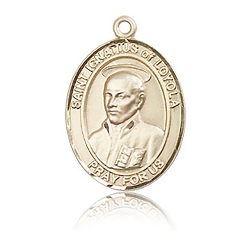 14kt Yellow Gold 3/4in St Ignatius Medal