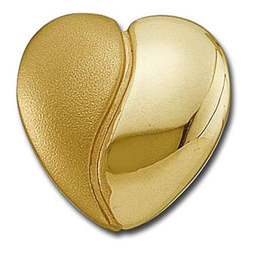 1/2in Heart Pendant - 14k Yellow Gold