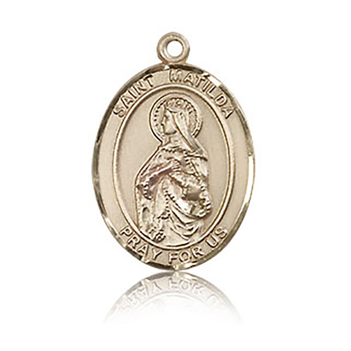 14kt Yellow Gold 3/4in St Matilda Medal