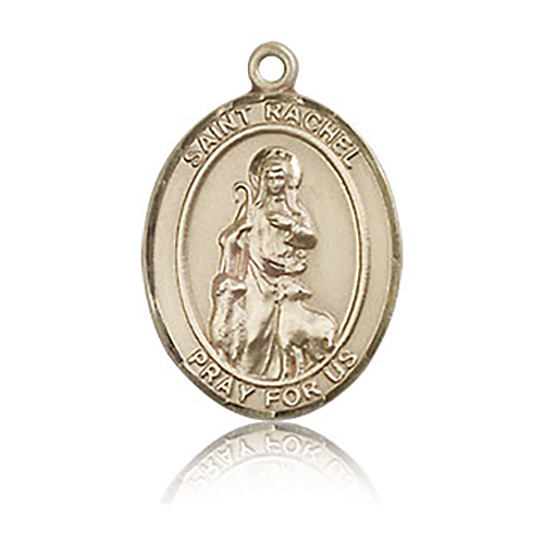 14kt Yellow Gold 3/4in St Rachel Medal