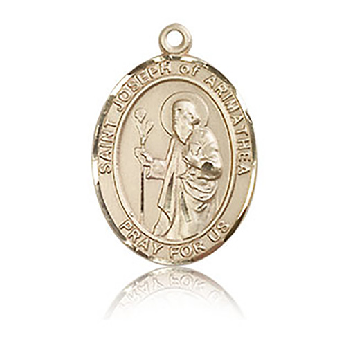 14kt Yellow Gold 3/4in St Joseph of Arimathea Medal