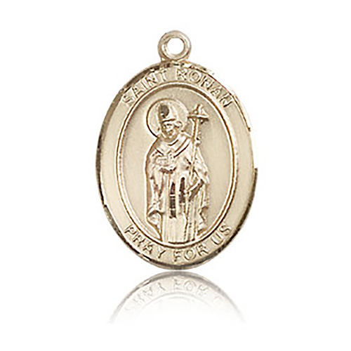 14kt Yellow Gold 3/4in St Ronan Medal