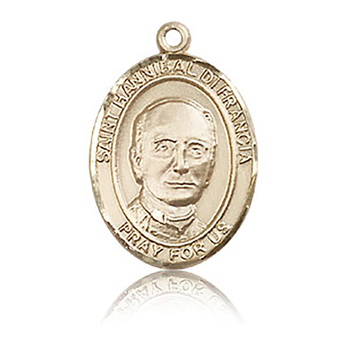 14kt Yellow Gold 3/4in St Hannibal Medal